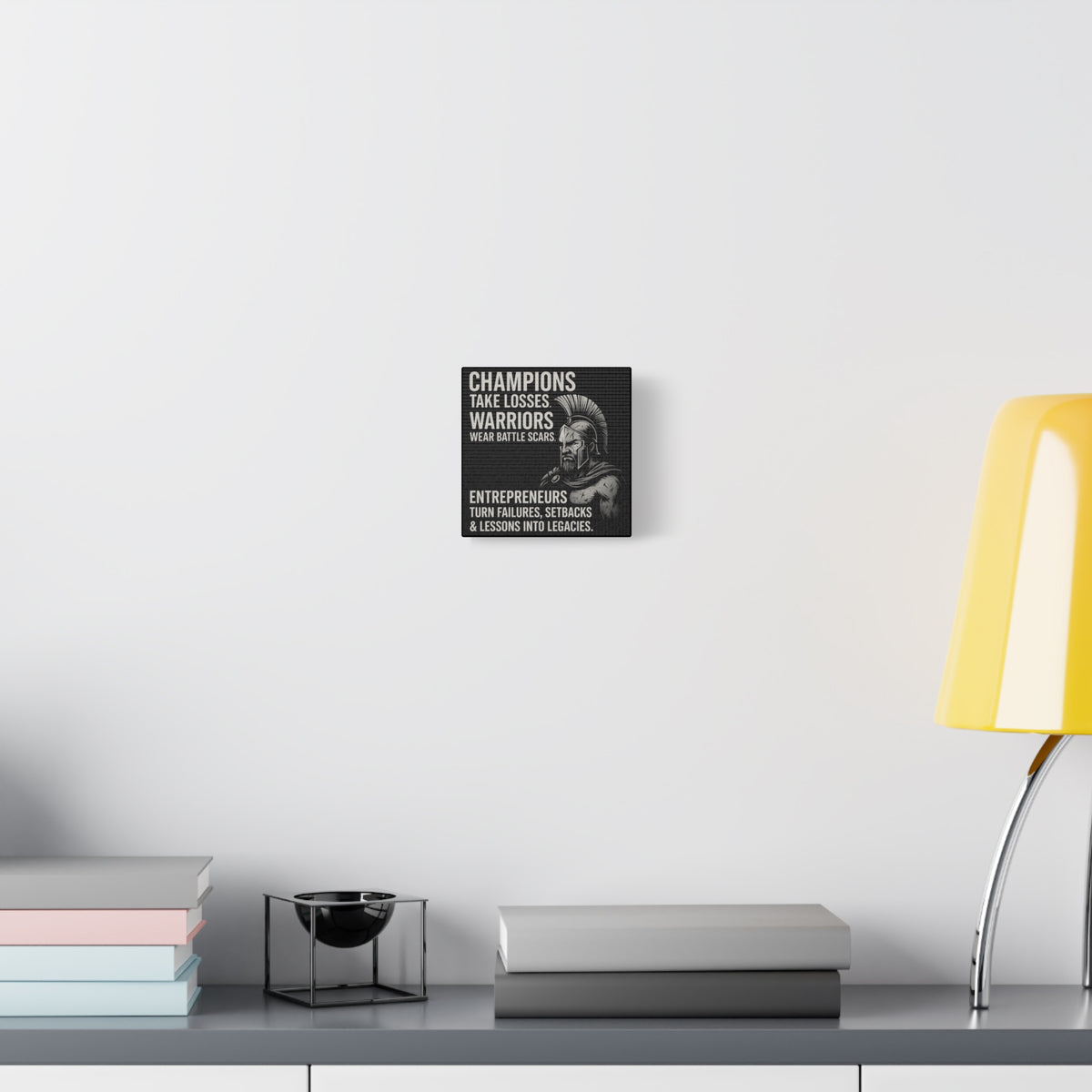"Champions. Warriors. Entrepreneurs." Motivational Canvas Wall Art